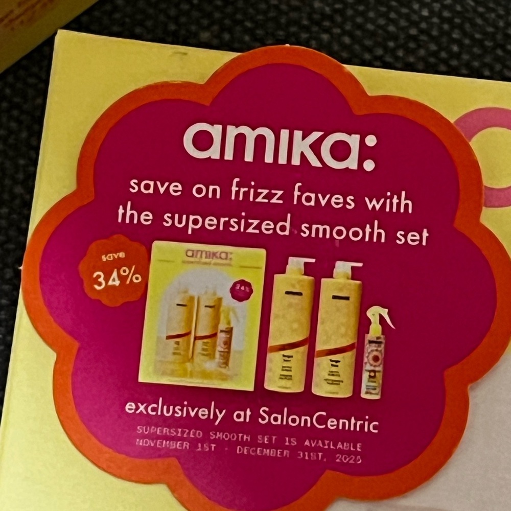 Amika Supersized Smooth Anti-Frizz Shampoo, Conditioner Liters, Leave-in & PUMPS - Picture 9 of 13